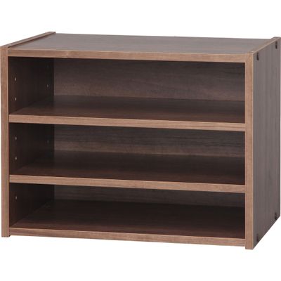 Iris Ohyama STB-400T Stack Box, Shelf, Width 15.7 x Depth 11.3 x Height 12.0 inches (40 x 28.7 x 30.5 cm), Brown