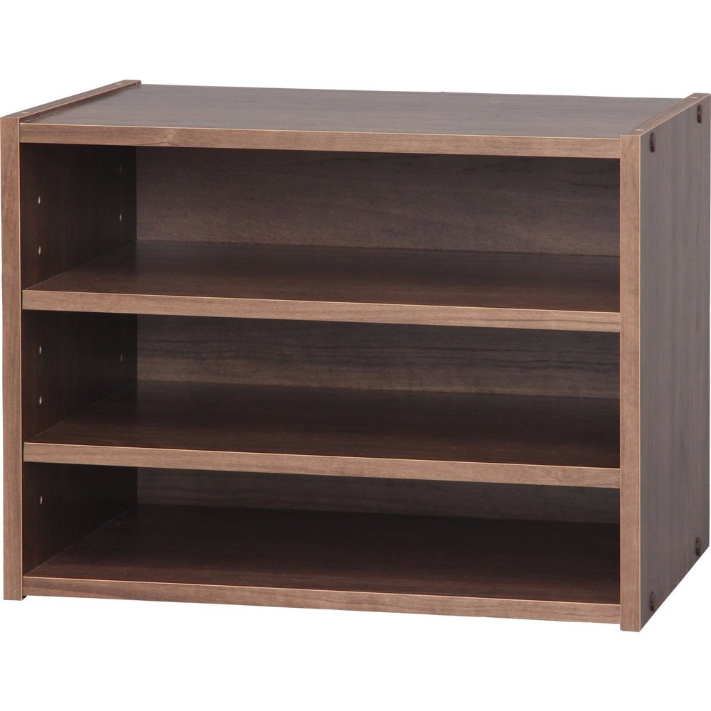 Iris Ohyama STB-400T Stack Box, Shelf, Width 15.7 x Depth 11.3 x Height 12.0 inches (40 x 28.7 x 30.5 cm), Brown