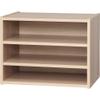 Iris Ohyama STB-400T Stacked Box, Shelf, Width 15.7 x Depth 11.3 x Height 12.0 inches (40 x 28.7 x 30.5 cm), Natural view 1