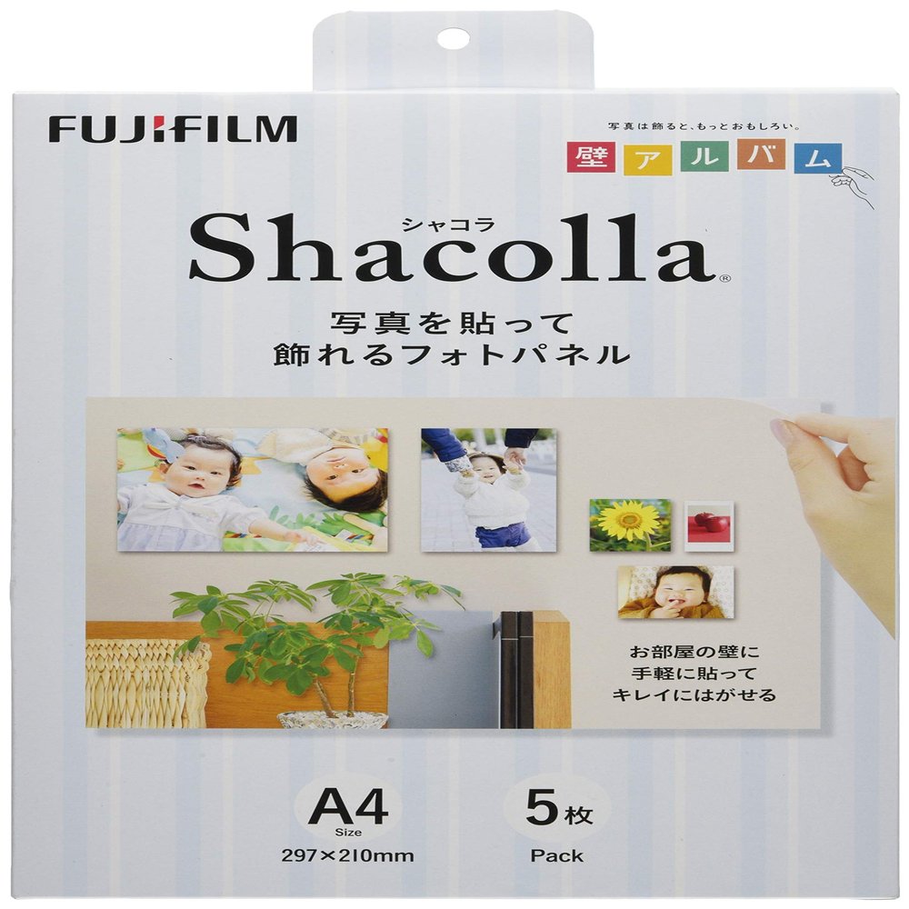 FUJIFILM Shacolla Photo Panel, Pack of 5, A4, WD KABE-AL A4, 5P