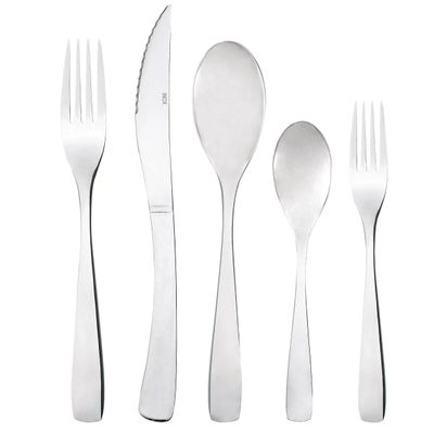 Bergner Pisa Cutlery Set, Stainless Steel, Silver, 30 x 30 x 30 cm