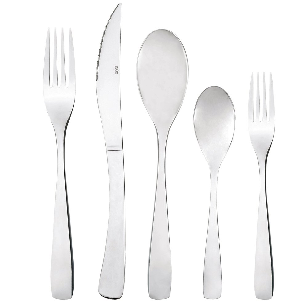 Bergner Pisa Cutlery Set, Stainless Steel, Silver, 30 x 30 x 30 cm