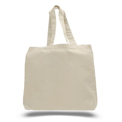 14 Pack Promotional Priced Cotton Blank Shopping Tote Bags W/Bottom Gusset Art Craft