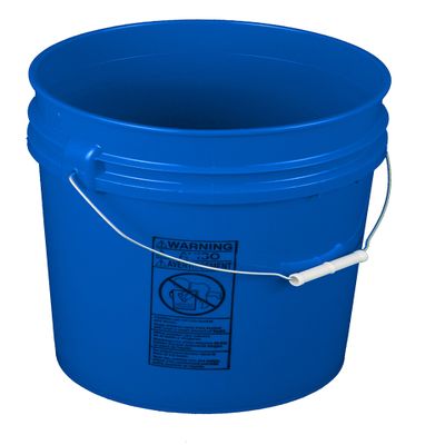 API Kirk Blue 5 Gallon Bucket; Heavy Duty 90 Mil Plastic