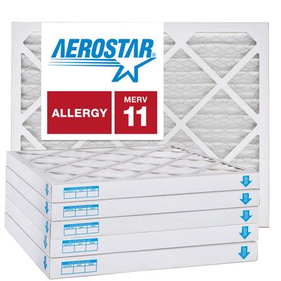 Aerostar 12x12x2 MERV 11, Pleated Air Filter, 12x12x2, Box of 6, Made in the USA