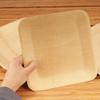 BambooMN Brand - 9" (23cm) Square Disposable Bamboo Veneer Plates, 24pcs view 2