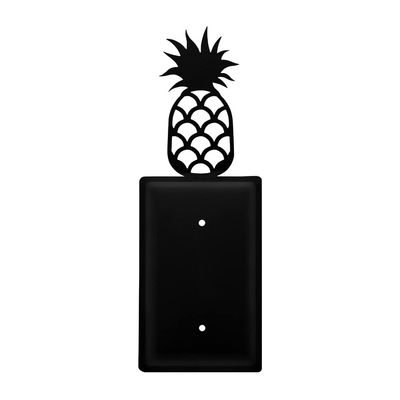 Village Wrought Iron EC-44 8 Inch Pineapple -Single Electrical Cover, Black