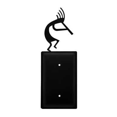Village Wrought Iron EC-56 8 Inch Kokopelli - Single Electrical Cover, Black