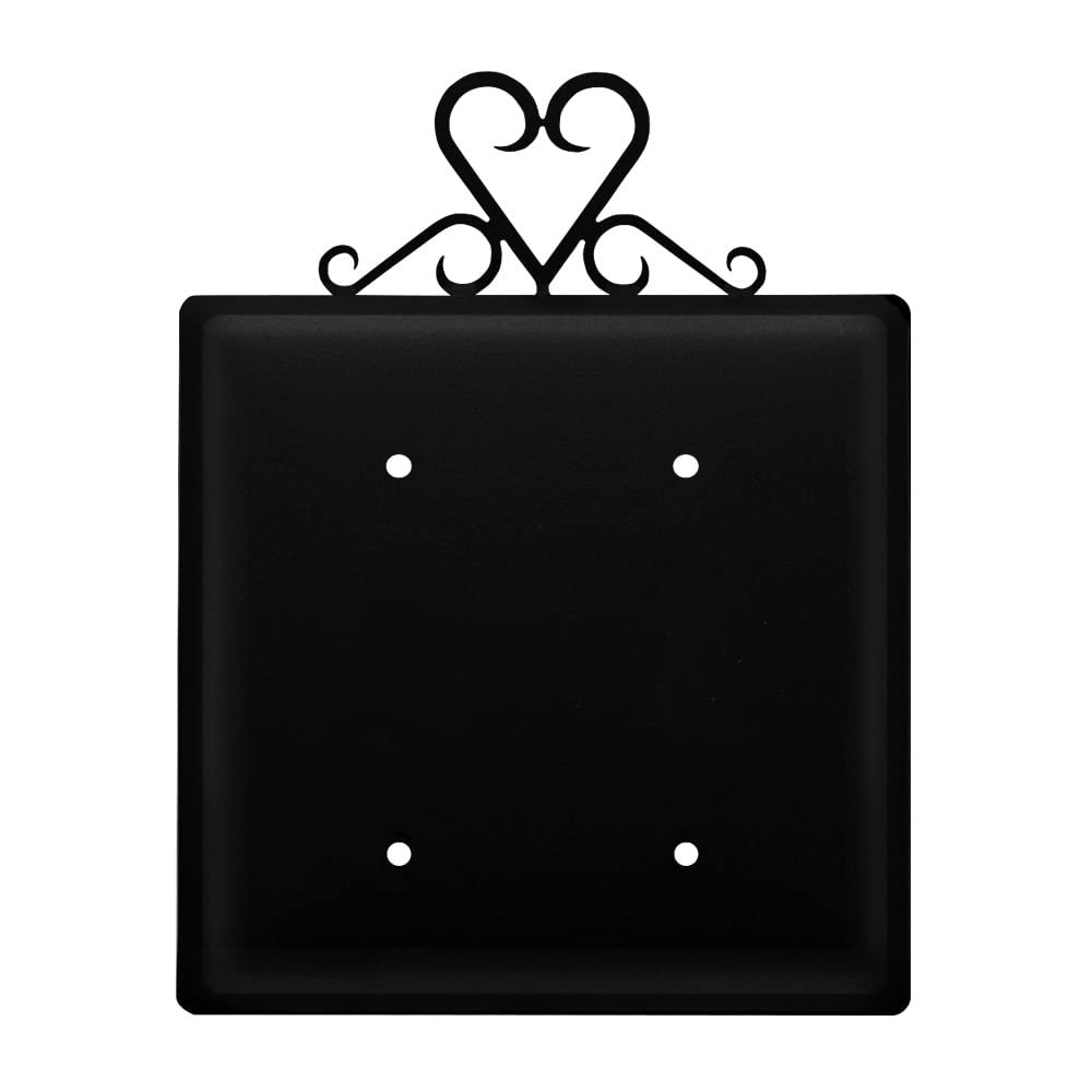 Village Wrought Iron Heart Double Blank Cover