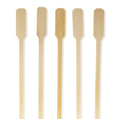 BambooMN 8.3" Premium Bamboo Arrow Shrimp Meat Fruit Kebab Skewer - Beige Colored - 300 Pieces