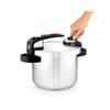 BRA Tekna | Easy Quick Pressure Cooker 4 Litres, Made of 18/10 Stainless Steel, with 2 Cooking Programs and Opening Lock System, Suitable for All Types of Hobs, Grey, 22 cm view 3