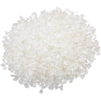 SUNYIK Rock Quartz Tumbled Chips Stone Crushed Crystal Quartz Pieces Irregular Shaped Stones 1pound(about 460 gram)