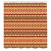Ambesonne Abstract Shower Curtain, Abstract Art Design with Folk Ornament Print, Cloth Fabric Bathroom Decor Set with Hooks, 69" W x 70" L, Orange and Yellow view 2