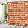 Ambesonne Abstract Shower Curtain, Abstract Art Design with Folk Ornament Print, Cloth Fabric Bathroom Decor Set with Hooks, 69" W x 70" L, Orange and Yellow view 4