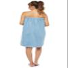 Arus Women's Bathrobe GOTS Certified Organic 100% Turkish Terry Cotton Robe Adjustable Closure Bath Wrap Sky Blue, Small view 2