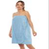 Arus Women's Bathrobe GOTS Certified Organic 100% Turkish Terry Cotton Robe Adjustable Closure Bath Wrap Sky Blue, Small view 4