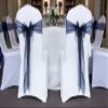 MDS Pack of 50 PCS Organza Chair Sashes Wider Dining Chair Bows Ribbon Tie Back for Wedding Party Birthday Bridal Shower Reception Event Banquet Home Chair Cover Decoration - Black view 2