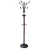 ORE International 73" Tall Chrome and Wood Coat Rack R685CH view 1