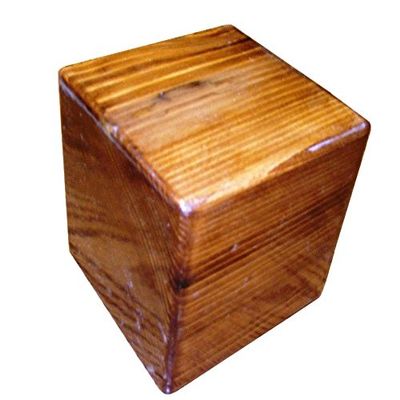Congreve Cube 5.5-Inch (5 1/2") Big Wood Block Wood Cube Stained with Glossy Finish (one piece)