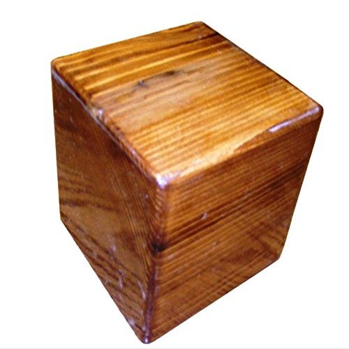 Congreve Cube 5.5-Inch (5 1/2") Big Wood Block Wood Cube Stained with Glossy Finish (one piece)