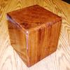 Congreve Cube 5.5-Inch (5 1/2") Big Wood Block Wood Cube Stained with Glossy Finish (one piece) view 3