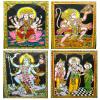 Crafts of India Wholesale Lot : 25 Hindu Gods Goddess Batik Sequin Cotton Wall Hangings Tapestry : 30"X40" Inches (Large) view 1