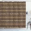 Ambesonne Afirca Shower Curtain, Horizontal Stripes with Leopard Skin Pattern Indigenous Culture Inspiration, Cloth Fabric Bathroom Decor Set with Hooks, 69" W x 70" L, Brown Pale Brown view 1