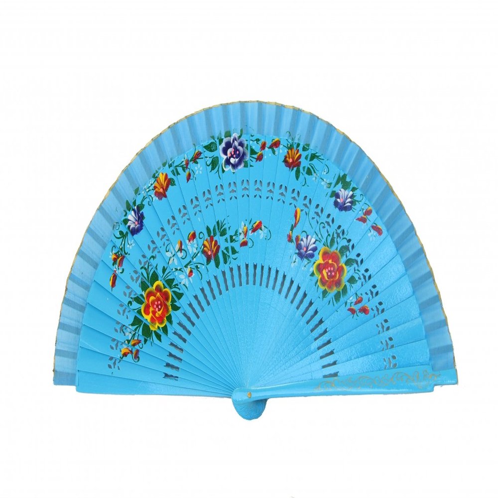 Feng Shui Import Wooden Hand Fan with Cloth on the Edge (Purple)