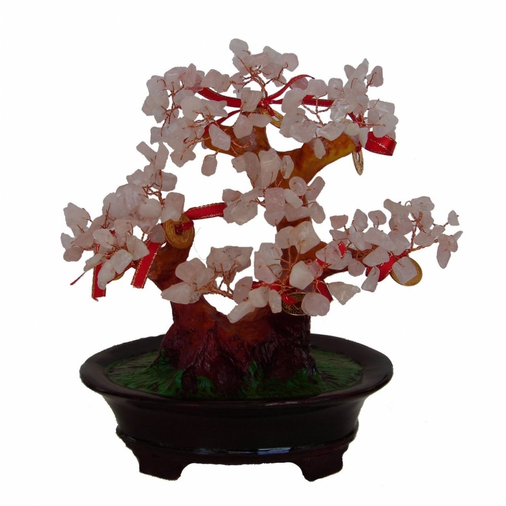 Feng Shui Import Rose Quartz Tree