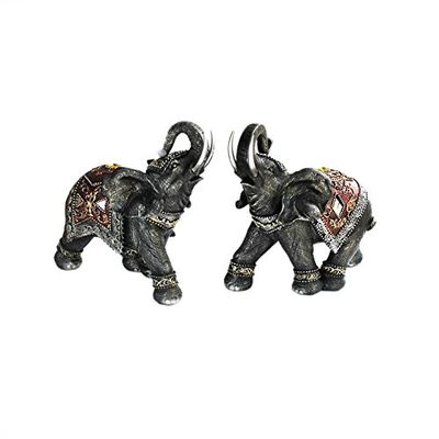 American Atelier Elephant Figurines (Set of 2), Dark