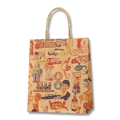 Shimojima Heiko 003156165 Handles, Paper Bags, Smooth Bag, 8.7 x 4.7 x 10.4 inches (22 x 12 x 26.5 cm), 25 Sheets