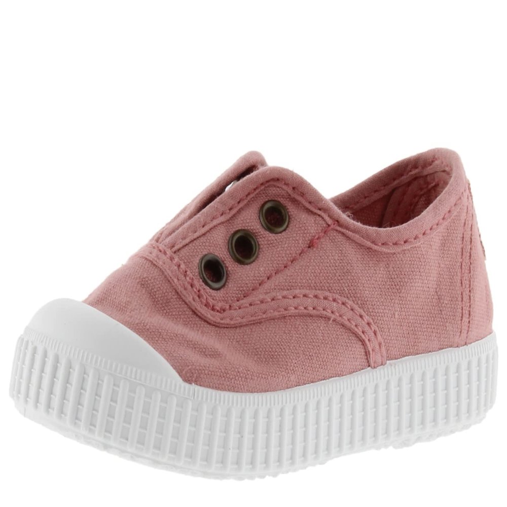 Victoria Rubber-Toed Canvas Plimsolls - Nude