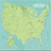 US National Wildlife Refuge System Map 24x36 Poster (Green & Aqua) view 1
