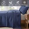 Madison Park Quebec King Size Quilt Bedding Set - Navy , Damask  3 Piece Bedding Quilt Coverlets  Ultra Soft Microfiber Bed Quilts Quilted Coverlet view 2
