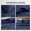 Madison Park Quebec King Size Quilt Bedding Set - Navy , Damask  3 Piece Bedding Quilt Coverlets  Ultra Soft Microfiber Bed Quilts Quilted Coverlet view 4