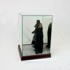 1/6th Scale Figurine Display Case - Comic Figurine - Crystal Clear Glass Protection - Cherry Moulding view 3