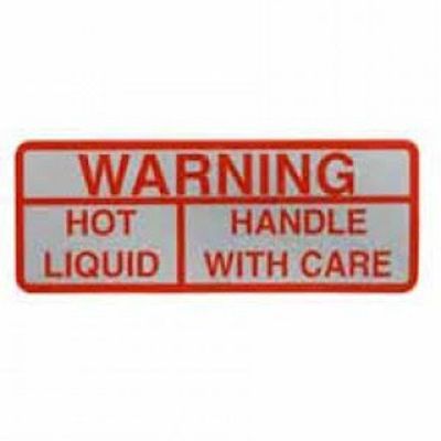 "Handle With Care" Sticker - Replaces Wilbur Curtis WC-39052