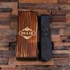 Personalized Tie Cuff Links Tie Clip with Wood Box view 1