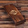 Personalized Tie Cuff Links Tie Clip with Wood Box view 2