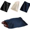 The Best Deals! 100% Cotton Shoe Bags, Protect Your Shoes (12, Navy) view 3