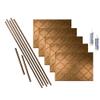 FASDE Monaco Decorative Vinyl Backsplash 15 sq ft Kit in Antique Bronze view 1