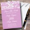 Vintage Dusky Pink Rose Burlap & Lace Personalized Wedding Save The Date Cards view 1
