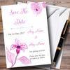 Beautiful Dusty Rose Pink Watercolour Flowers Personalized Wedding Save The D... view 1