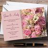 Absolutely Beautiful Pink Flowers Personalized Evening Reception Invitations view 1