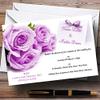 Beautiful Lilac/Purple Rose Personalized Evening Reception Invitations view 1