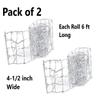 2 Rolls Metallic Silver Grapevine Wired Garland - 4-1/2 inch Wide Painted Silver Vine Wire Ribbon Garland (Each Roll 6 ft Long = 12 feet Total) view 2
