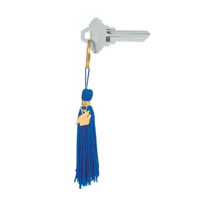 Fun Express Blue Graduation Tassel Key Chain - Set of 12 - Graduation Party Favors and Handouts