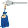 Fun Express Blue Graduation Tassel Key Chain - Set of 12 - Graduation Party Favors and Handouts view 2