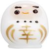 Falkert Interior/Figurine Object Cute Handmade Glass workmaker Happy Daruma (White), Clear view 1