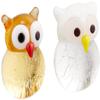 Falkert Cute Handmade Glass Work Gilt Gold Silver owl Charm view 1